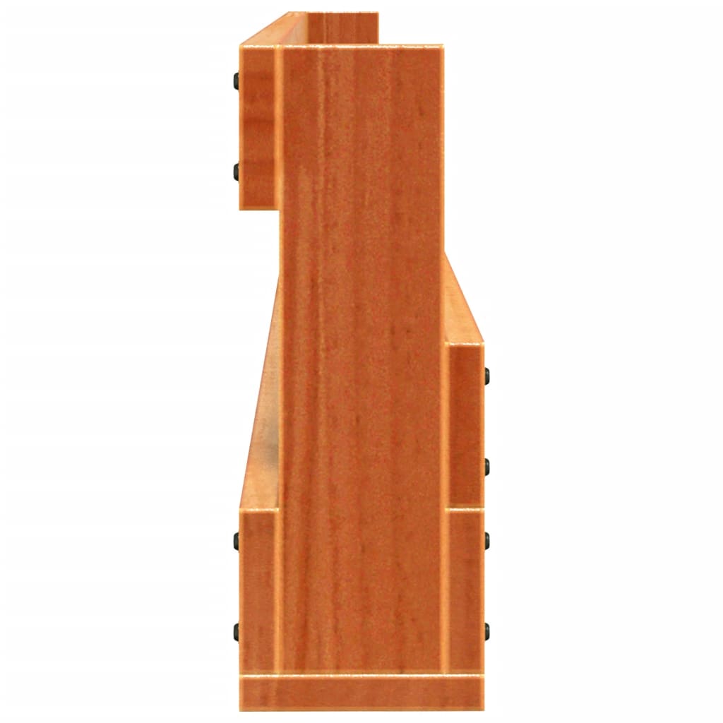 Wand-Schuhregale 2 Stk. 110X8,5X23,5 Cm Massivholz Wachsbraun