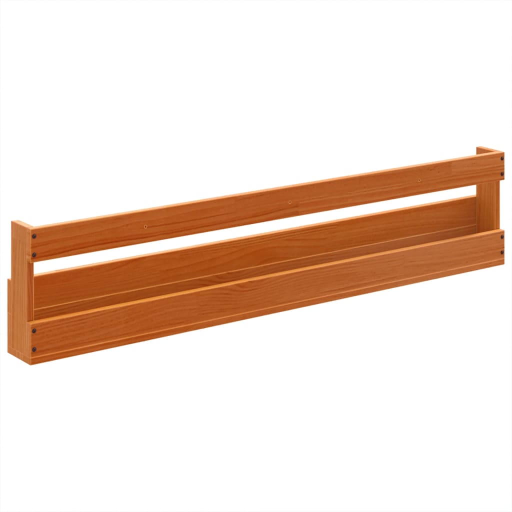 Wand-Schuhregale 2 Stk. 110X8,5X23,5 Cm Massivholz Wachsbraun