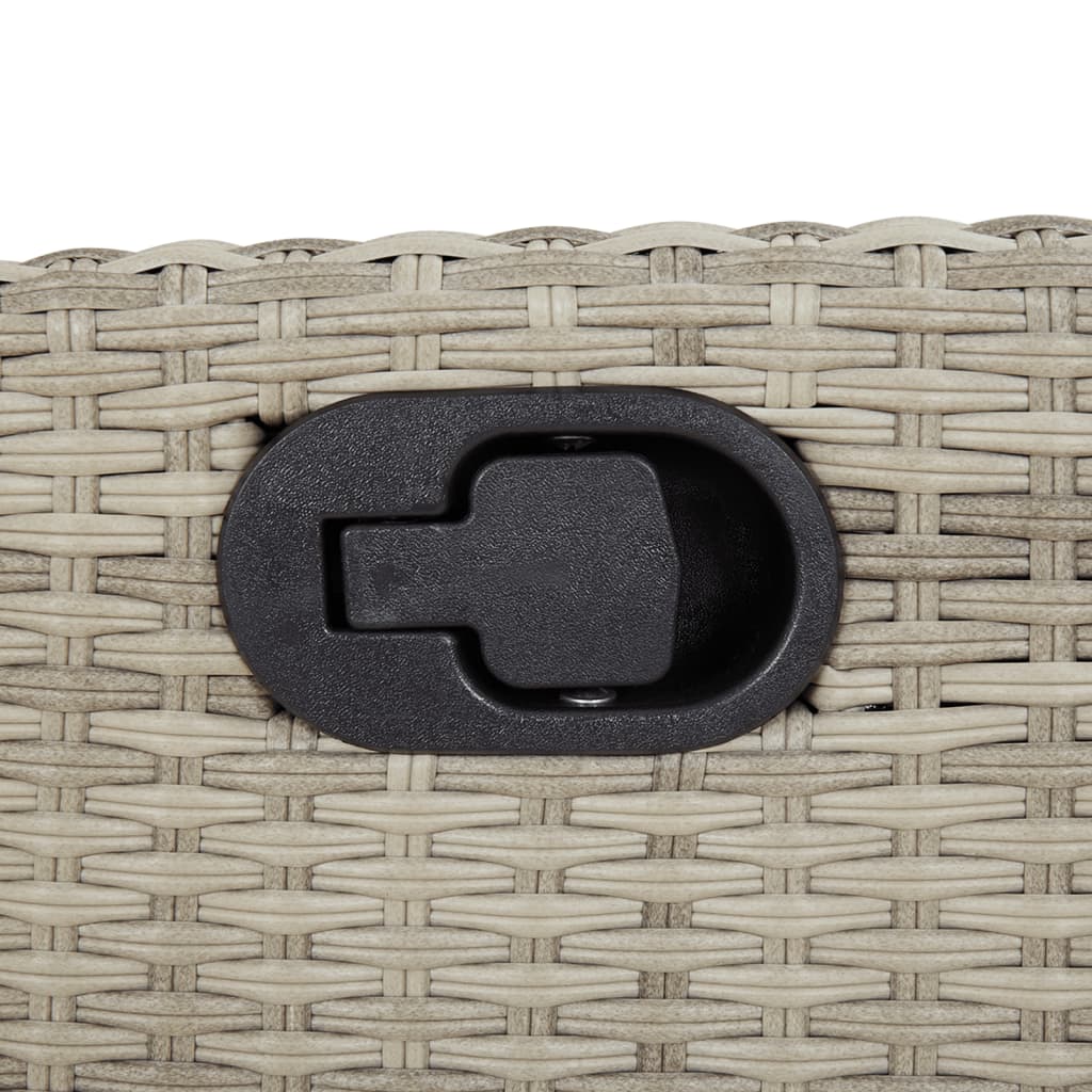 9-Tlg. Garten-Essgruppe Mit Kissen Hellgrau Poly Rattan