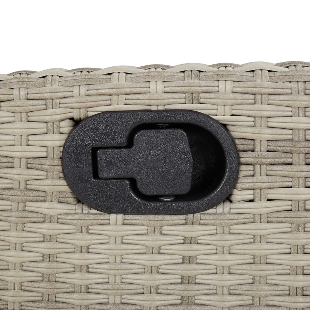 5-Tlg. Garten-Essgruppe Mit Kissen Hellgrau Poly Rattan