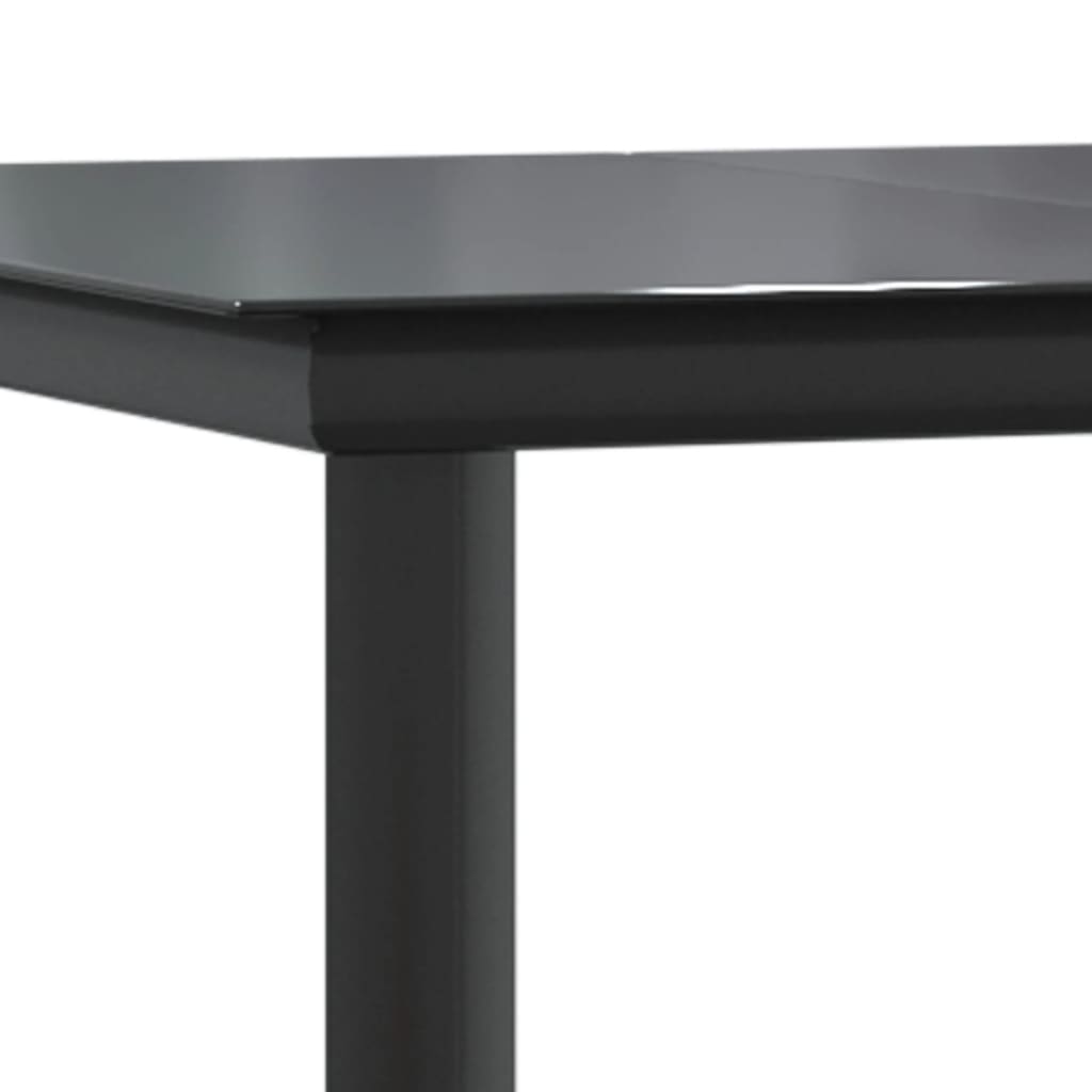 9-Tlg. Garten-Essgruppe Mit Kissen Schwarz Poly Rattan