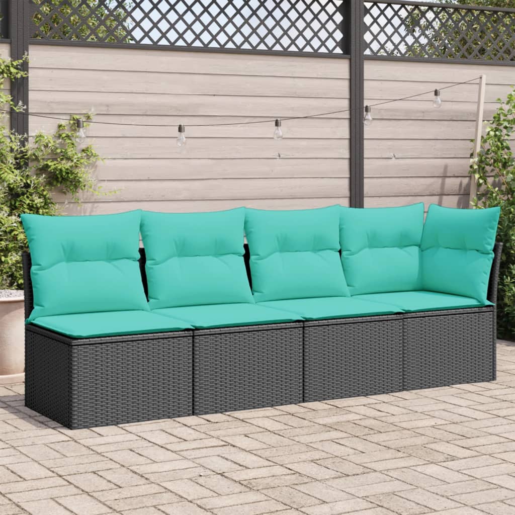 | Garten-Sofa | Mit Kissen 227 X 62 X 69 Cm Poly-Rattan