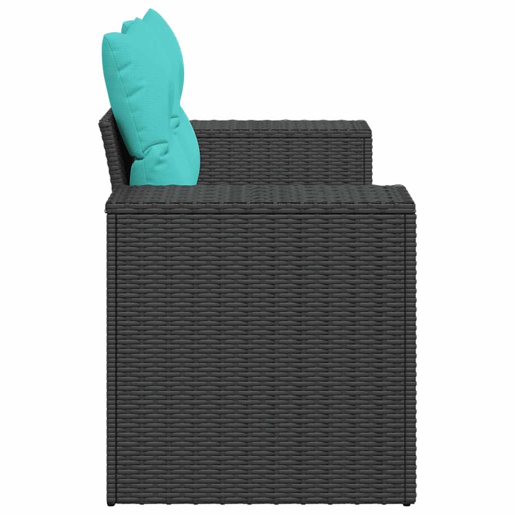 Gartensofa Mit Kissen 2-Sitzer Poly Rattan
