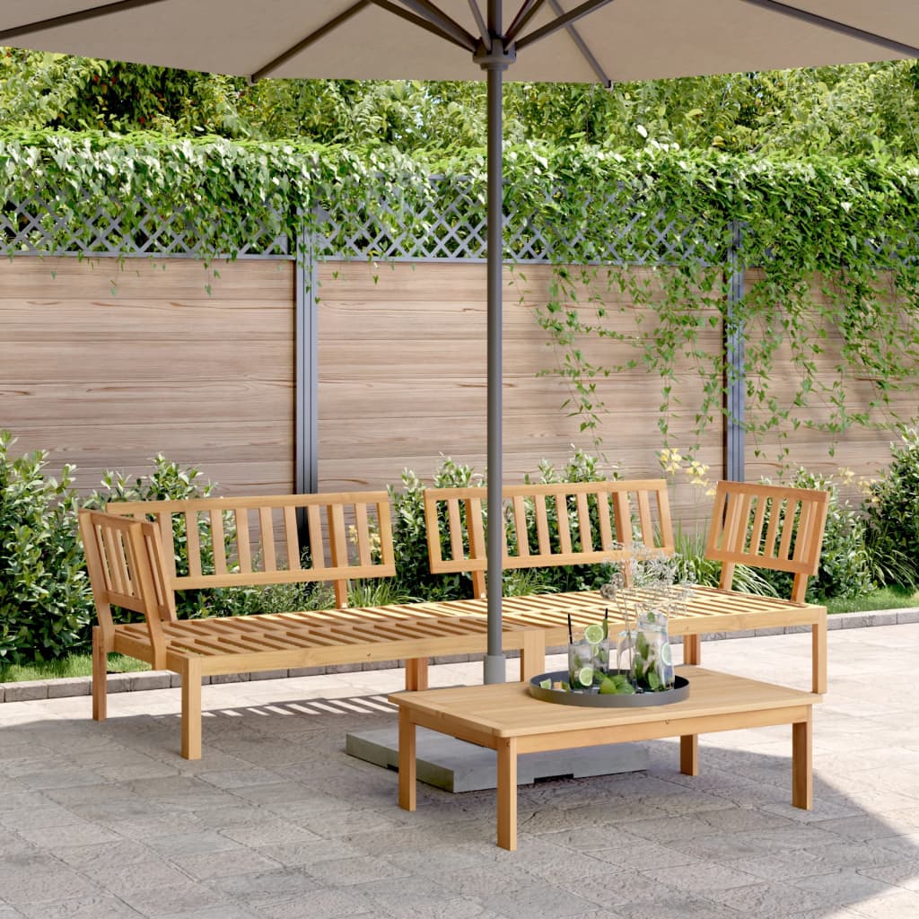 Garten-Ecksofas Aus Paletten 2 Stk. Massivholz Akazie