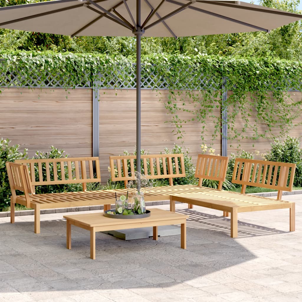 Garten-Ecksofas Aus Paletten 2 Stk. Massivholz Akazie