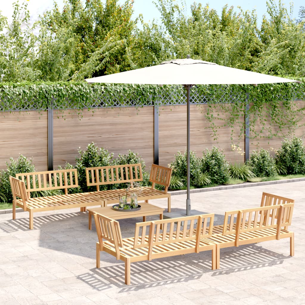 Garten-Ecksofas Aus Paletten 2 Stk. Massivholz Akazie