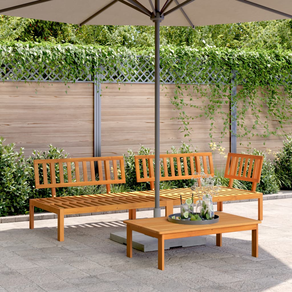 Garten-Ecksofas Aus Paletten 2 Stk. Massivholz Akazie