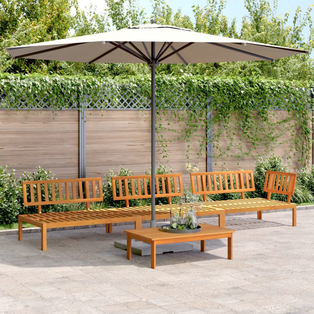 Garten-Ecksofas Aus Paletten 2 Stk. Massivholz Akazie