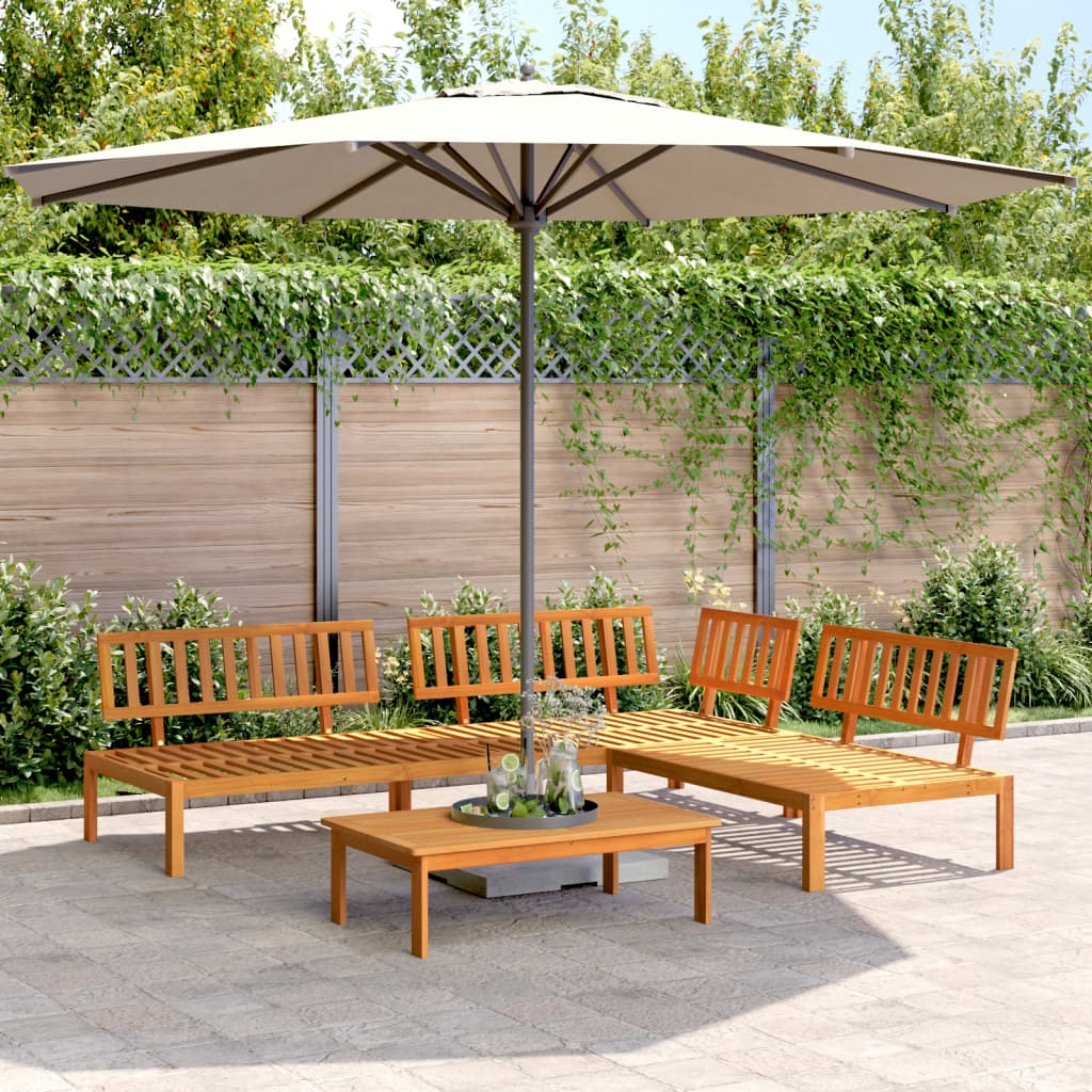 Garten-Ecksofas Aus Paletten 2 Stk. Massivholz Akazie