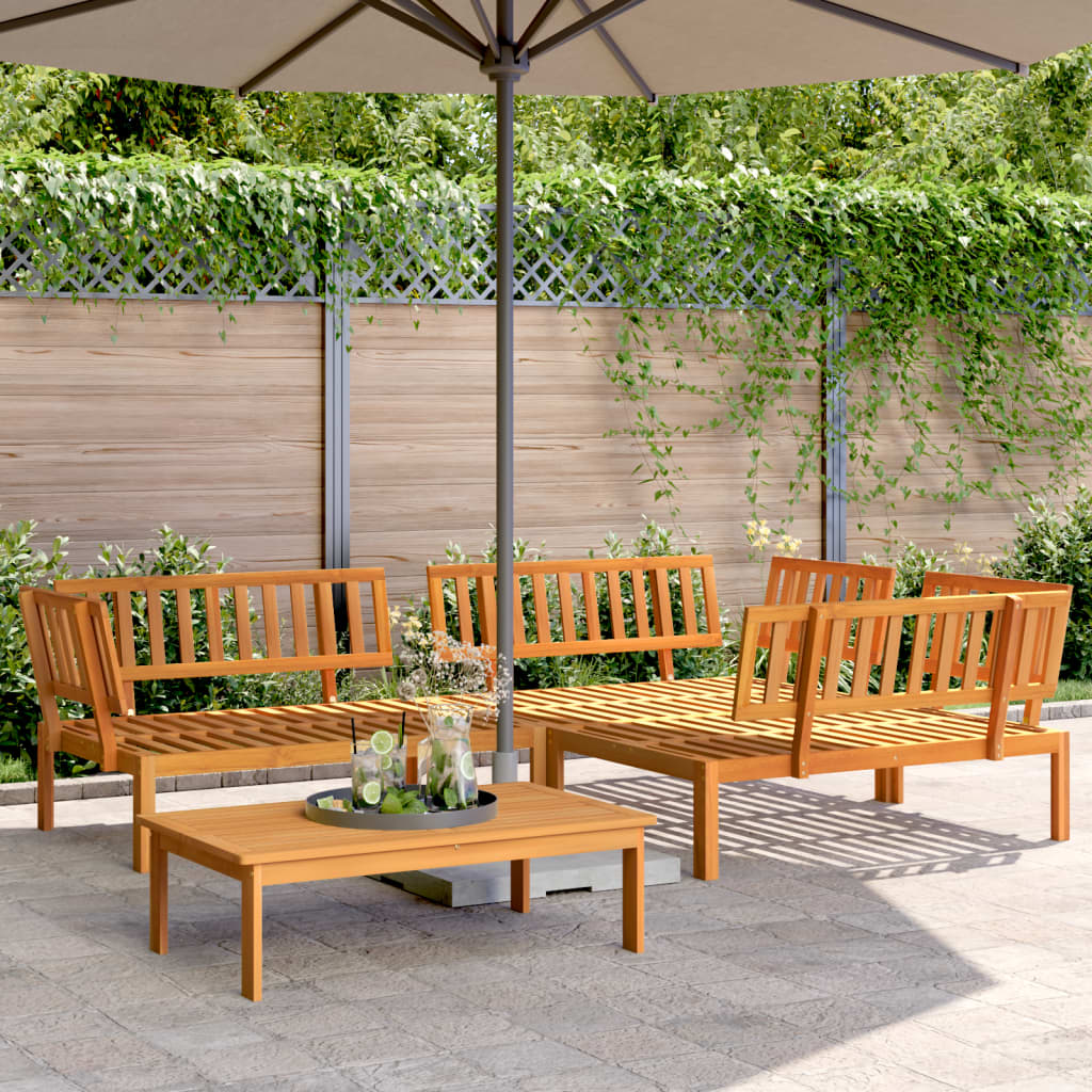 Garten-Ecksofas Aus Paletten 2 Stk. Massivholz Akazie