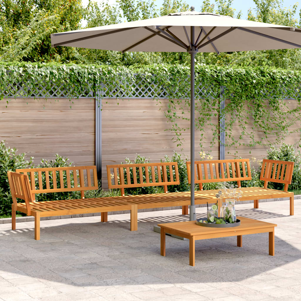 Garten-Ecksofas Aus Paletten 2 Stk. Massivholz Akazie