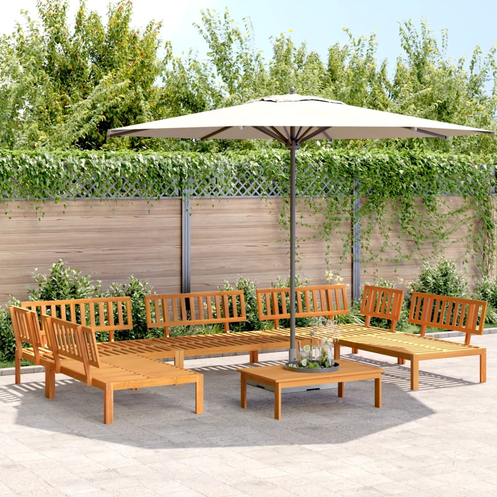 Garten-Ecksofas Aus Paletten 2 Stk. Massivholz Akazie
