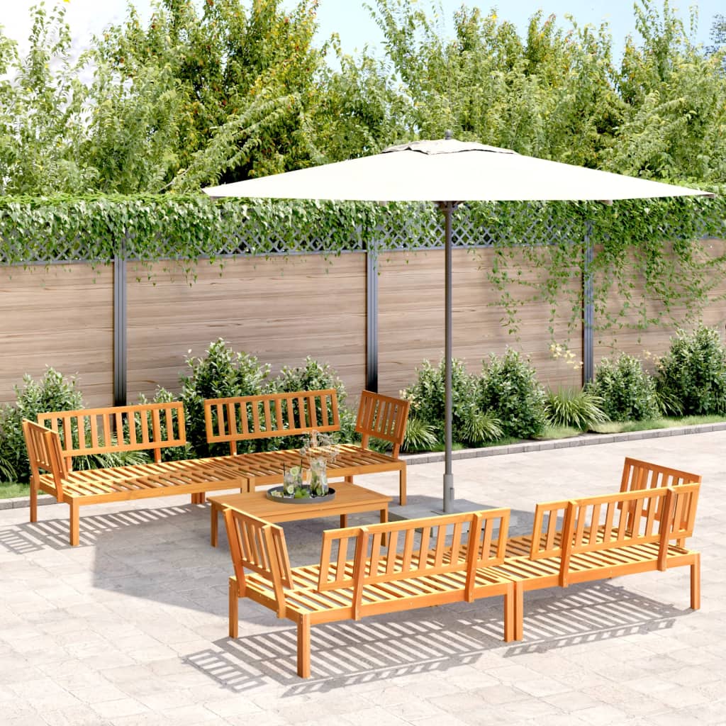 Garten-Ecksofas Aus Paletten 2 Stk. Massivholz Akazie