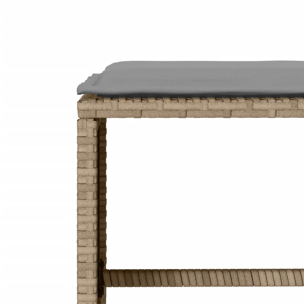 6-Tlg. Garten-Sofagarnitur Mit Kissen Beige Poly Rattan
