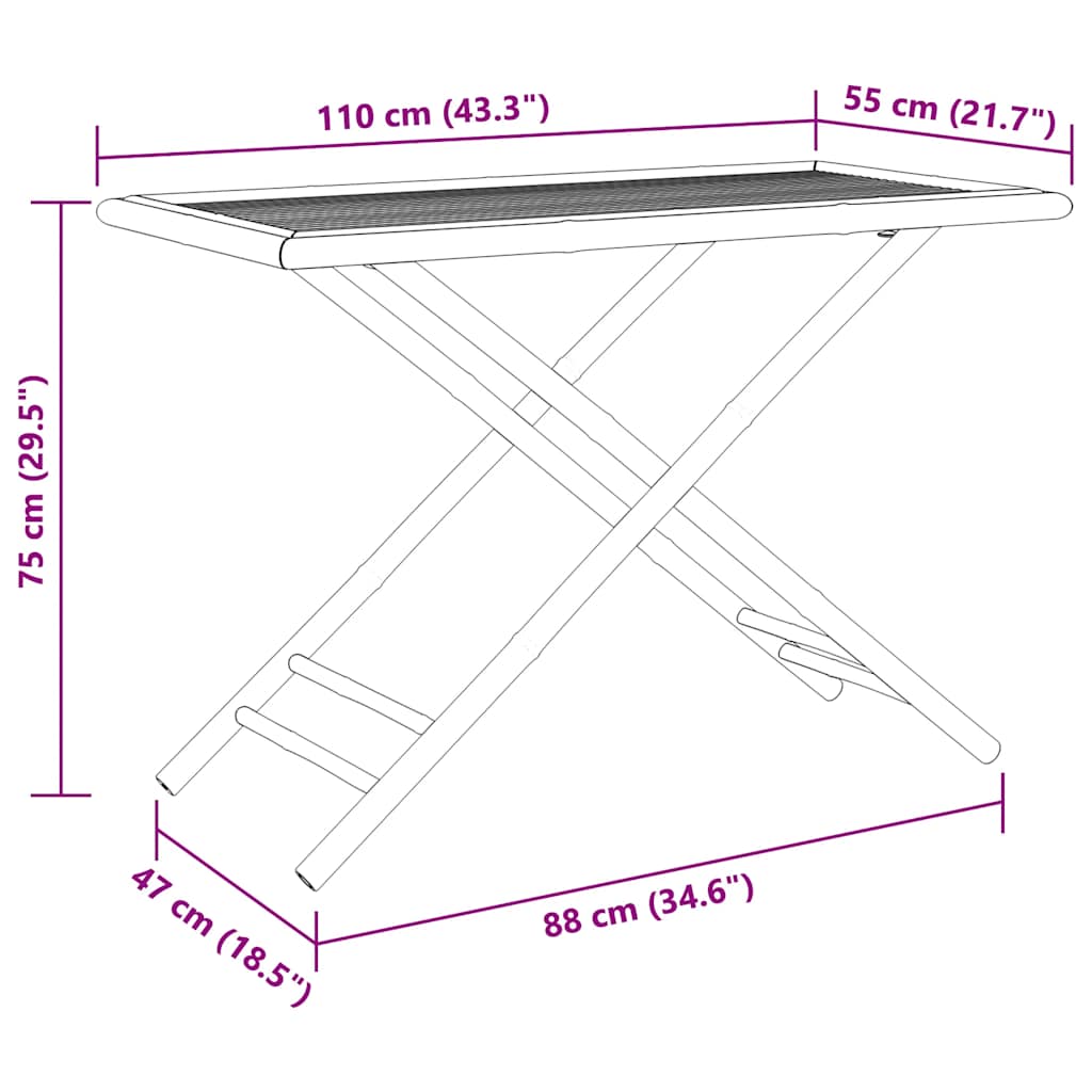 5-Tlg. Bistro-Set Klappbar Mit En Kissen Bambus