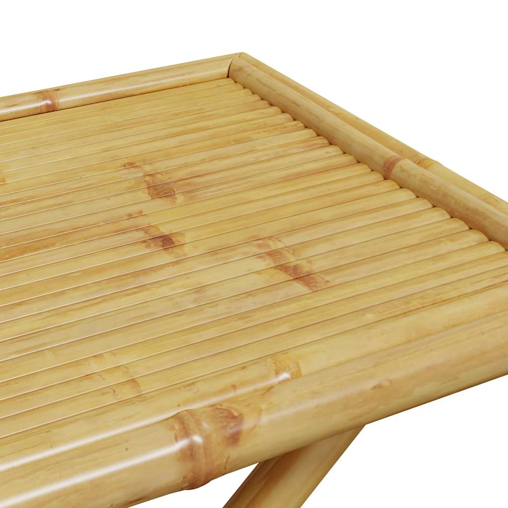 5-Tlg. Bistro-Set Klappbar Mit En Kissen Bambus