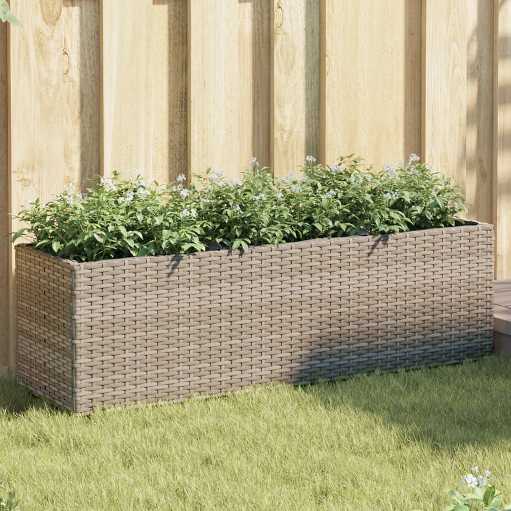 Pflanzkübel Mit Rollen 3 Töpfe Poly-Rattan