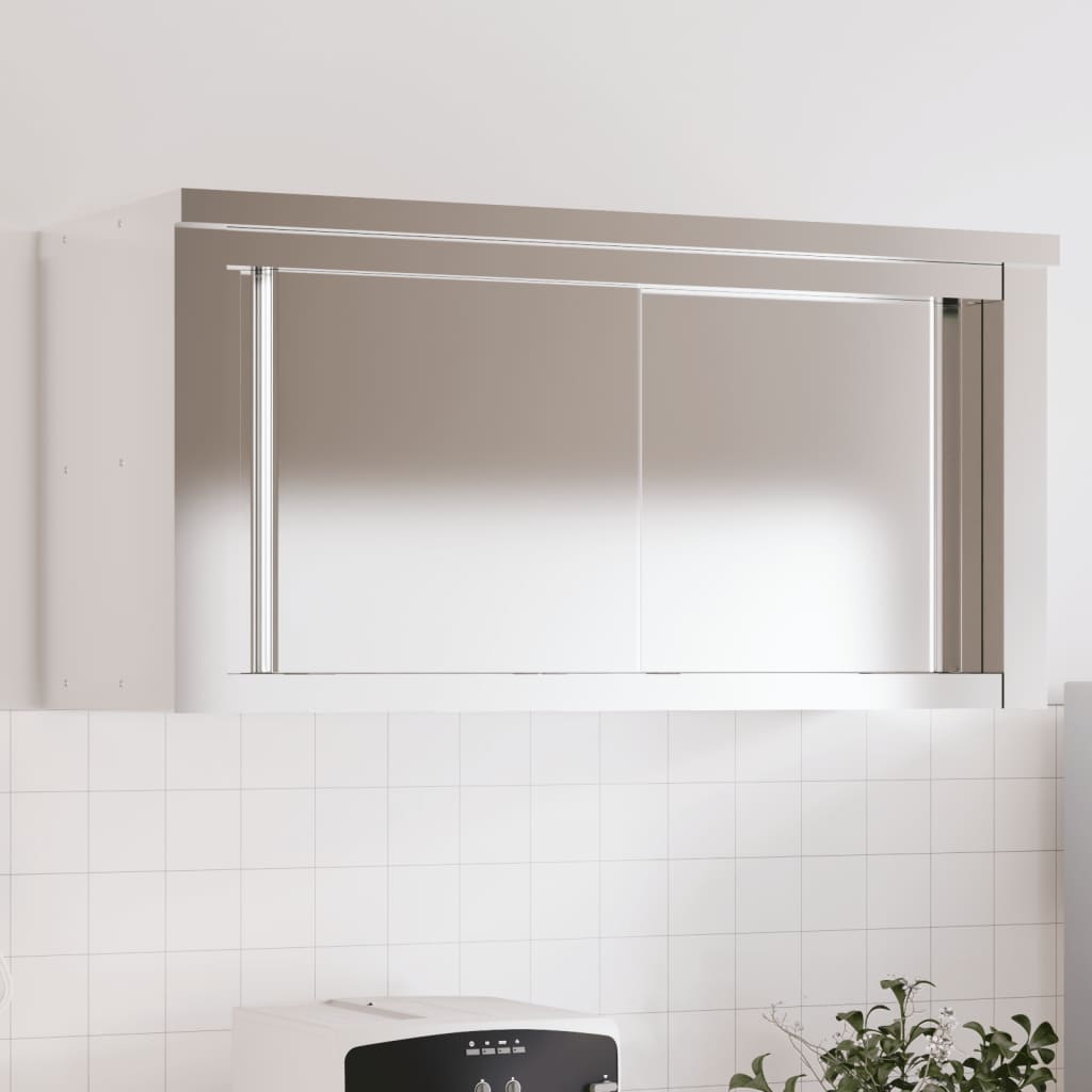 Küchen-Wandschrank Mit Ablagen Edelstahl