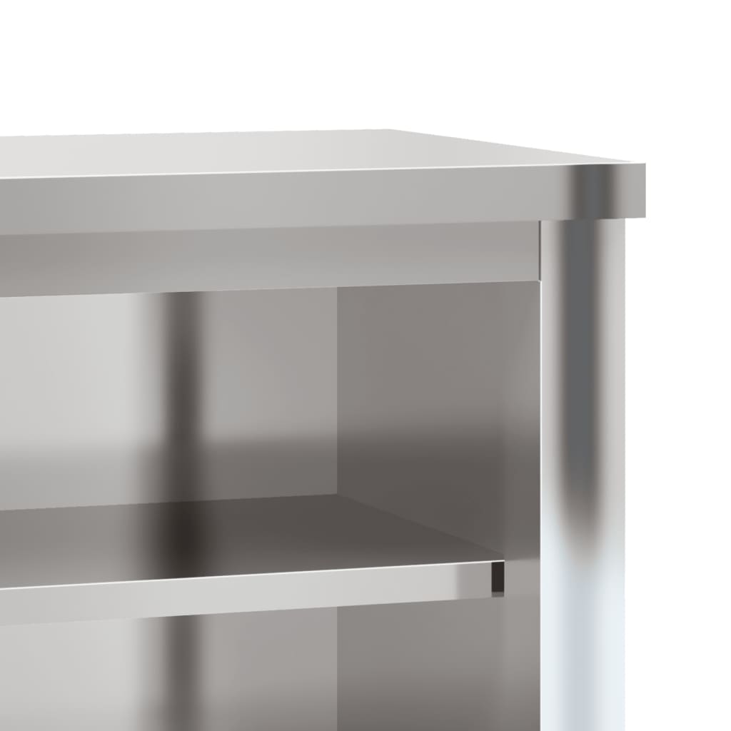 Küchen-Wandschrank Mit Ablagen Edelstahl