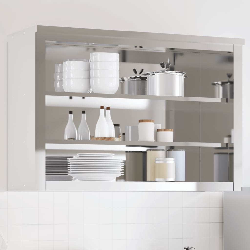 Küchen-Wandschrank Mit Ablagen Edelstahl