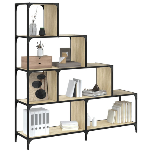 Bücherregal 4 Etagen Sonoma-Eiche 139X33,5X149 Cm Holzwerkstoff
