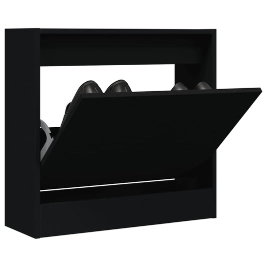 Schuhschrank Holzwerkstoff Schwarz