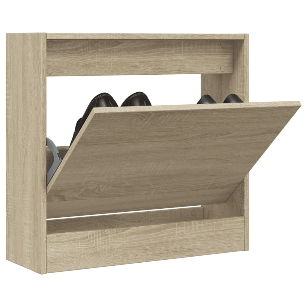 Schuhschrank Sonoma-Eiche 80X21X87,5 Cm Holzwerkstoff Sonoma Eiche