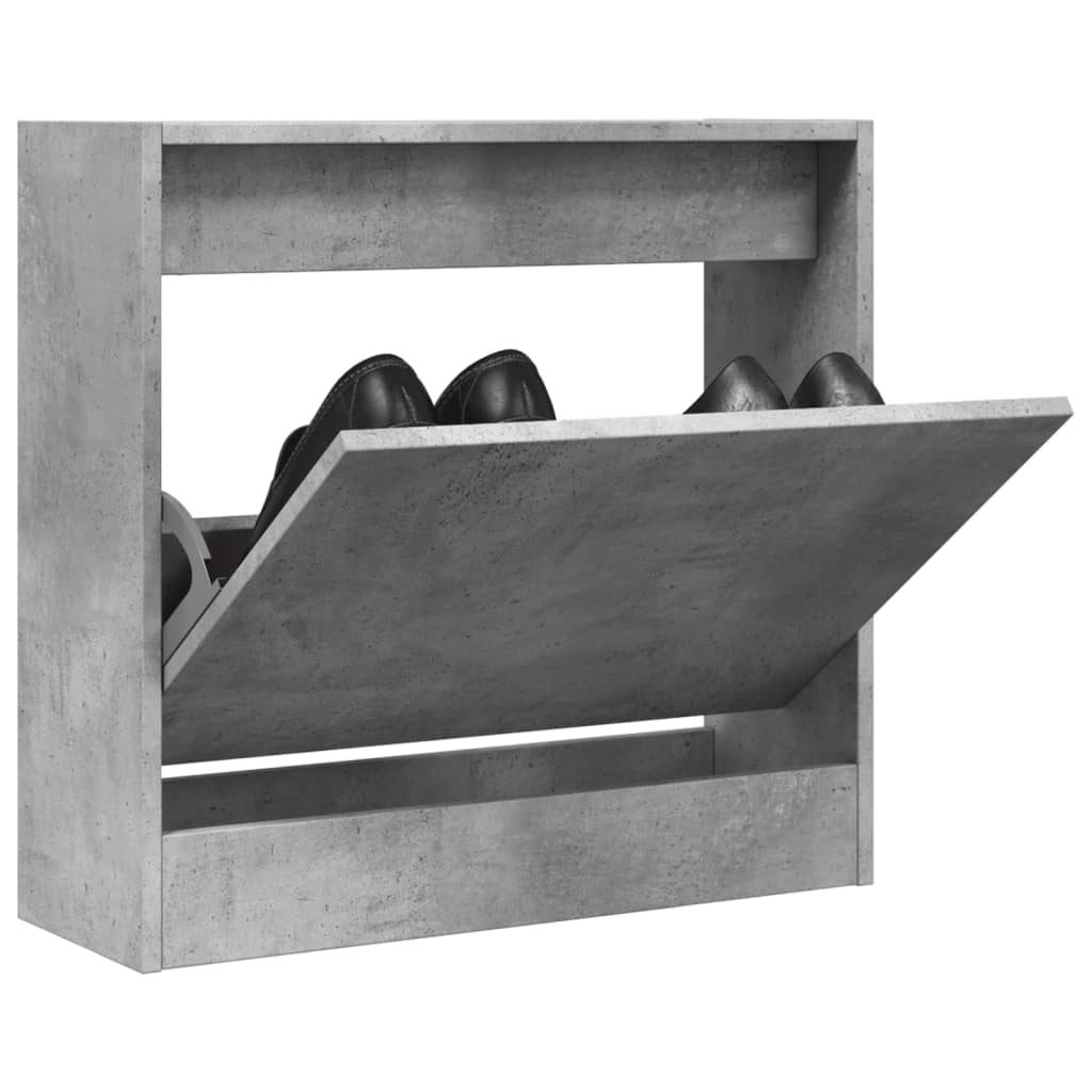 Schuhschrank 80X21X125,5 Cm Holzwerkstoff Betongrau