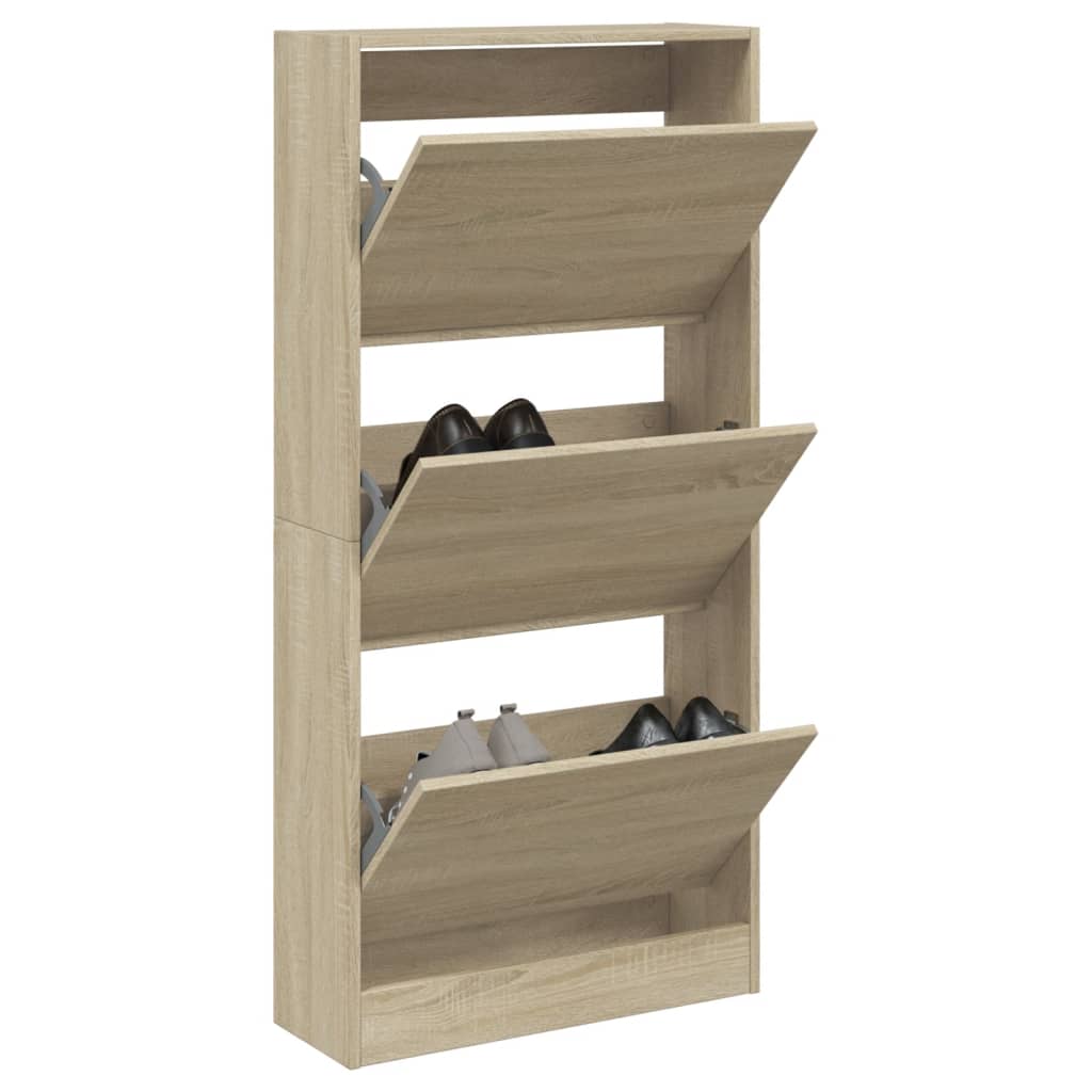 Schuhschrank Sonoma-Eiche 80X21X87,5 Cm Holzwerkstoff Sonoma Eiche