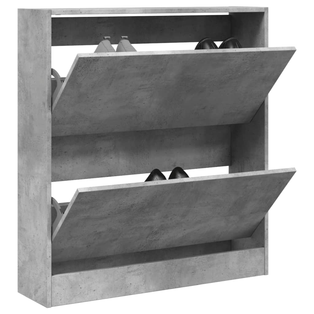 Schuhschrank 80X21X125,5 Cm Holzwerkstoff Betongrau