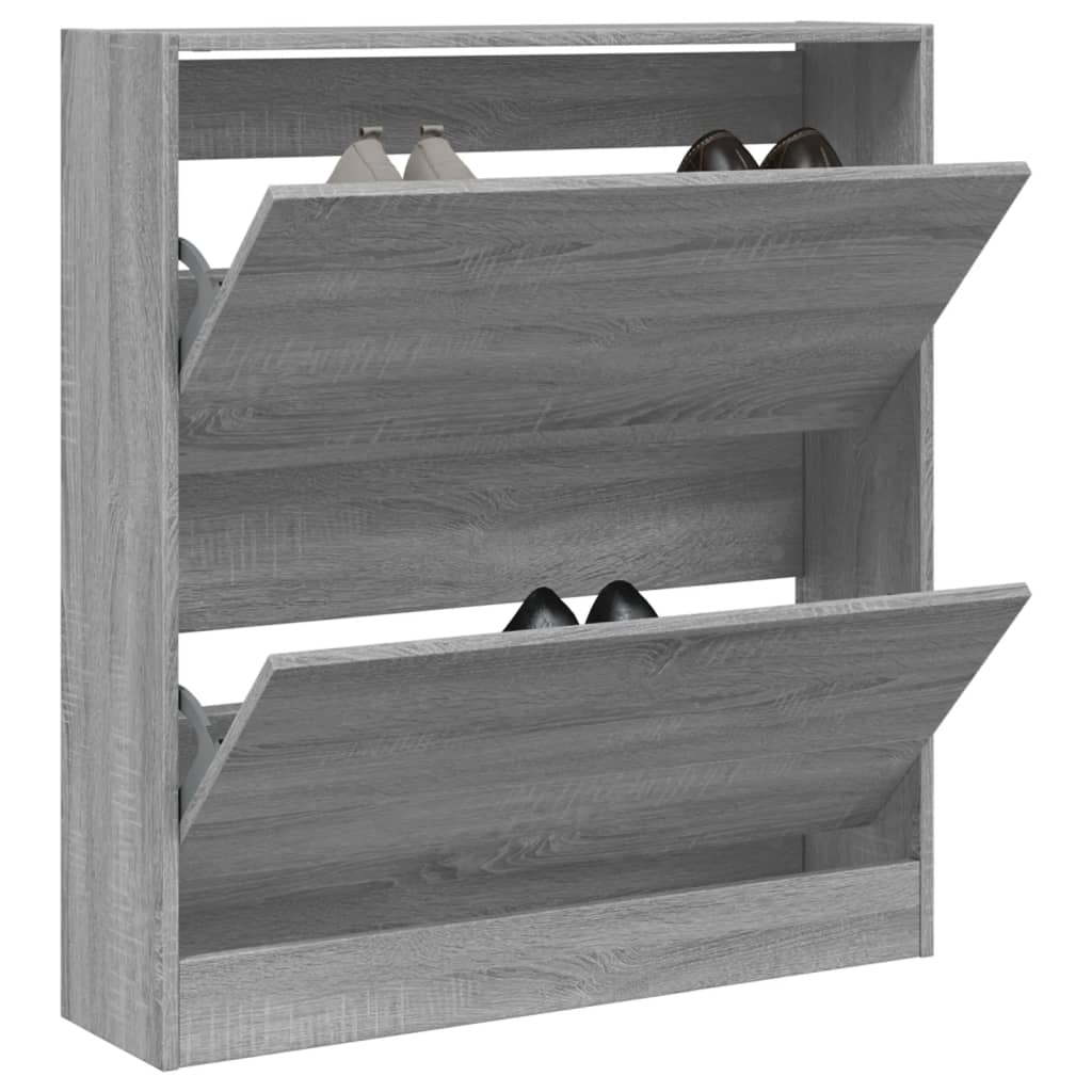 Schuhschrank 60X34X96,5 Cm Holzwerkstoff Grau Sonoma