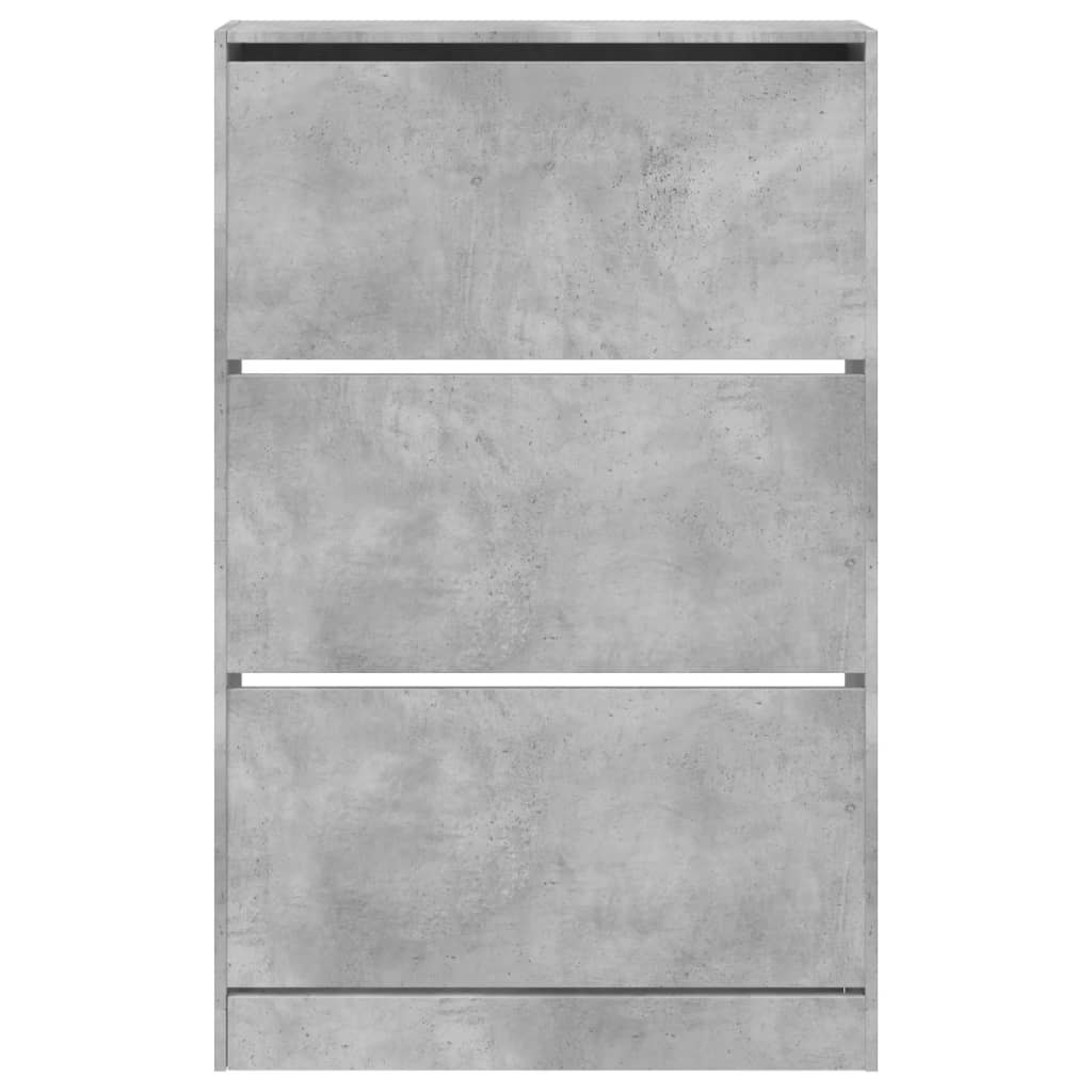 Schuhschrank 80X21X125,5 Cm Holzwerkstoff Betongrau