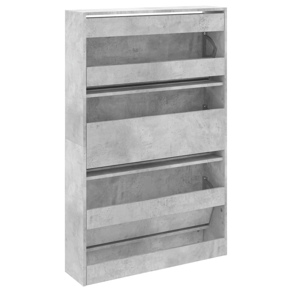Schuhschrank 80X21X125,5 Cm Holzwerkstoff Betongrau
