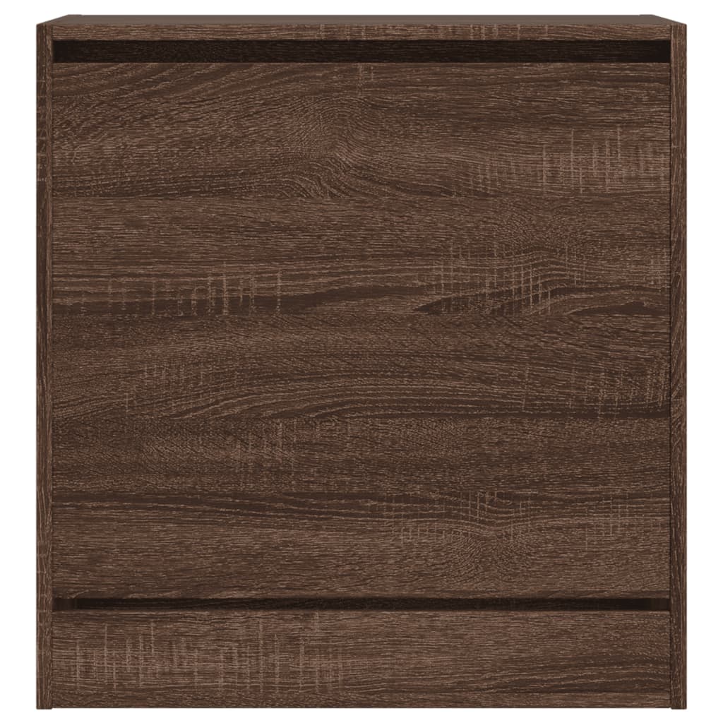Schuhschrank Braun Eichen-Optik 60X34X63,5 Cm Holzwerkstoff Braune Eiche