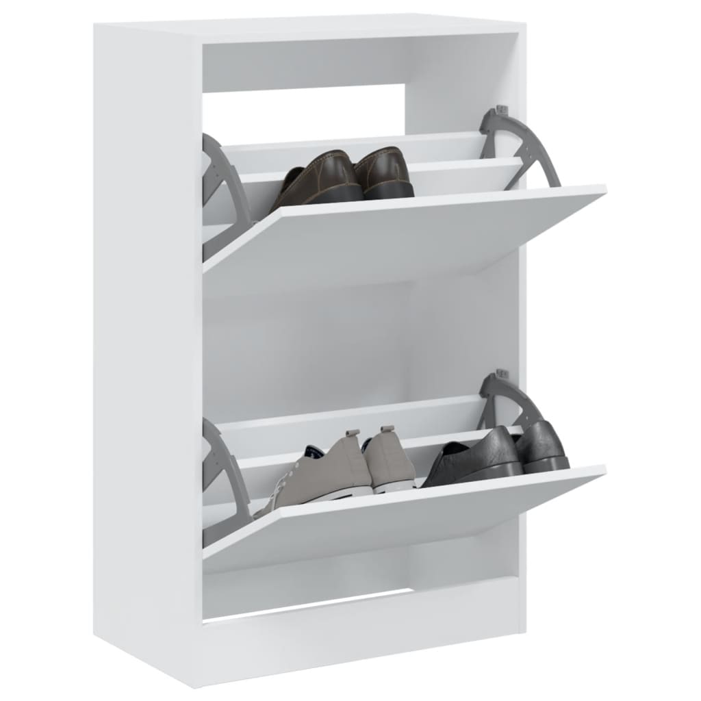 Schuhschrank 60X34X63,5 Cm Holzwerkstoff Weiß