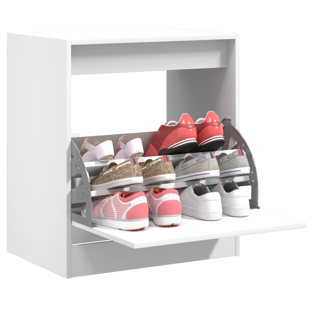 Schuhschrank 60X34X63,5 Cm Holzwerkstoff Weiß
