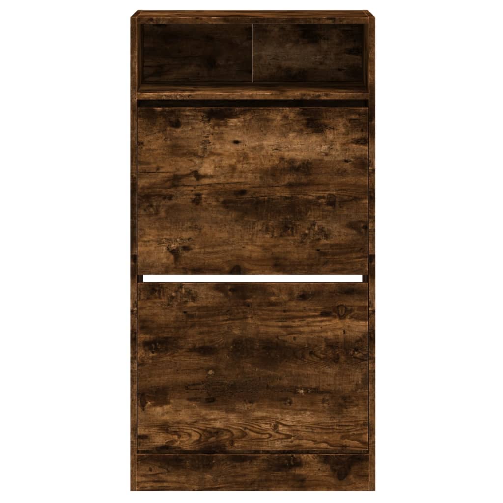Schuhschrank 60X34X116 Cm Holzwerkstoff Räuchereiche