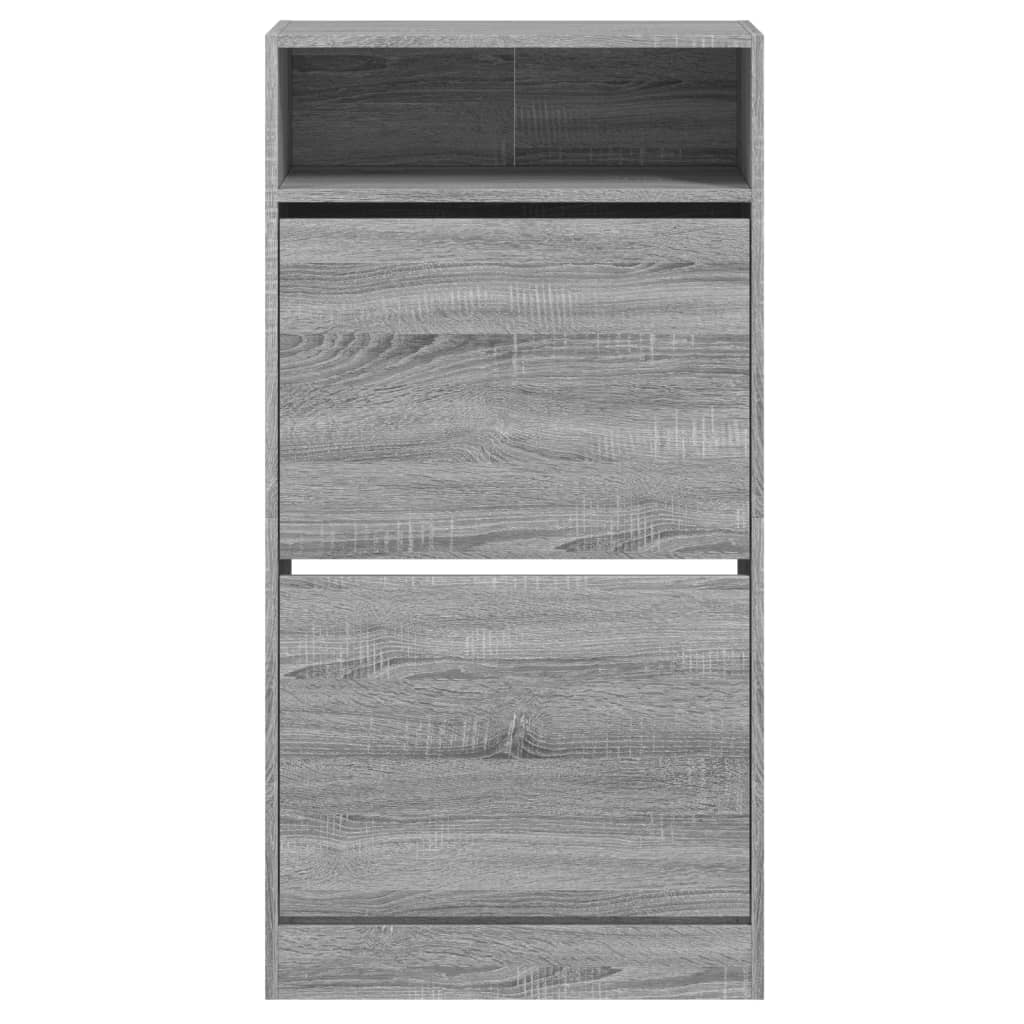 Schuhschrank 60X34X116 Cm Holzwerkstoff Grau Sonoma