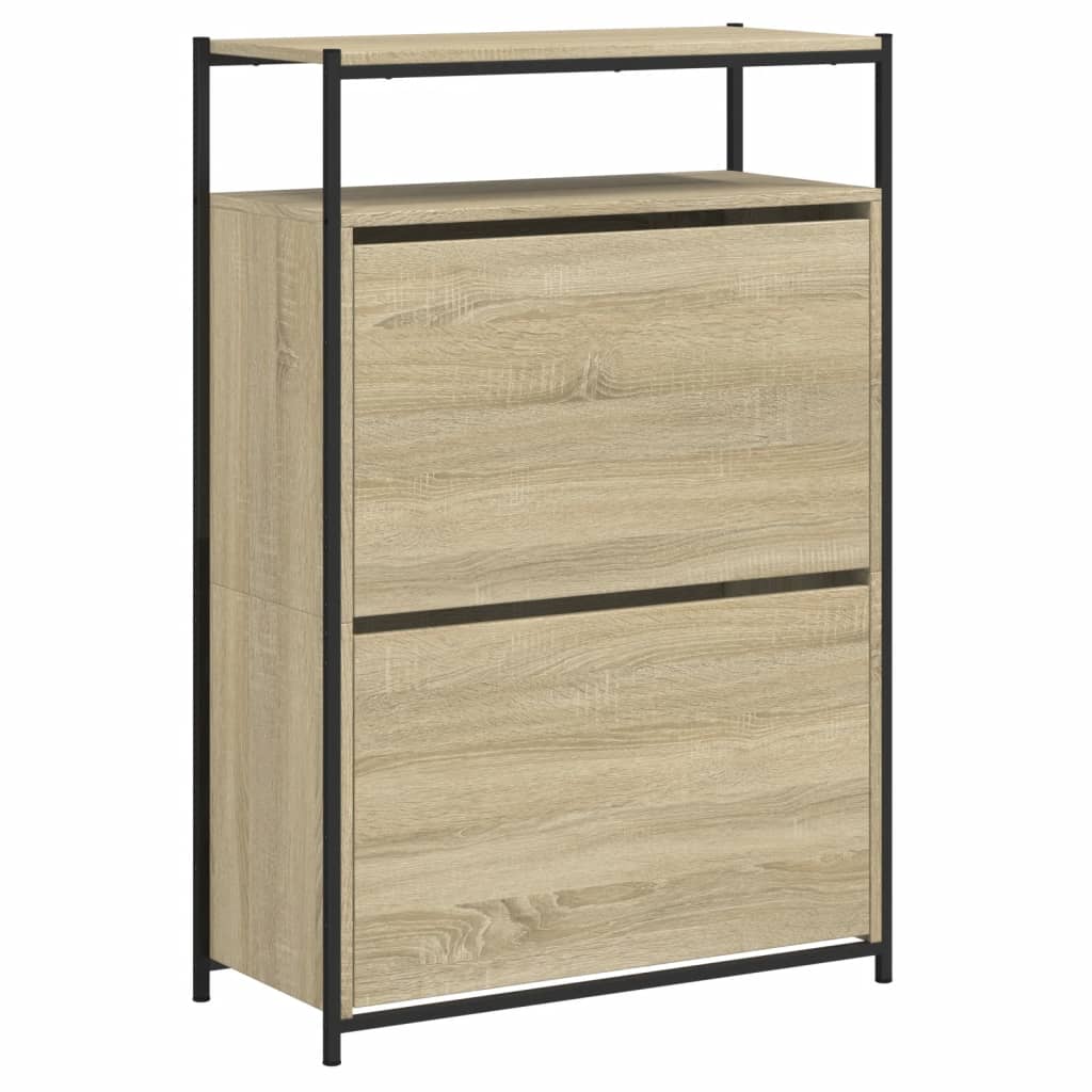Schuhschrank Sonoma-Eiche 75X34X112 Cm Holzwerkstoff Sonoma Eiche