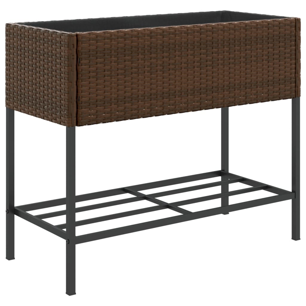 Pflanzkübel Mit Ablage Poly Rattan