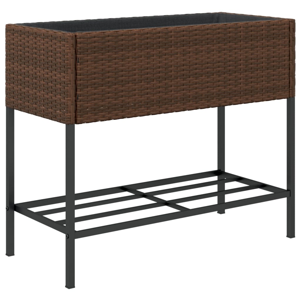 Pflanzkübel Mit Ablage Poly Rattan