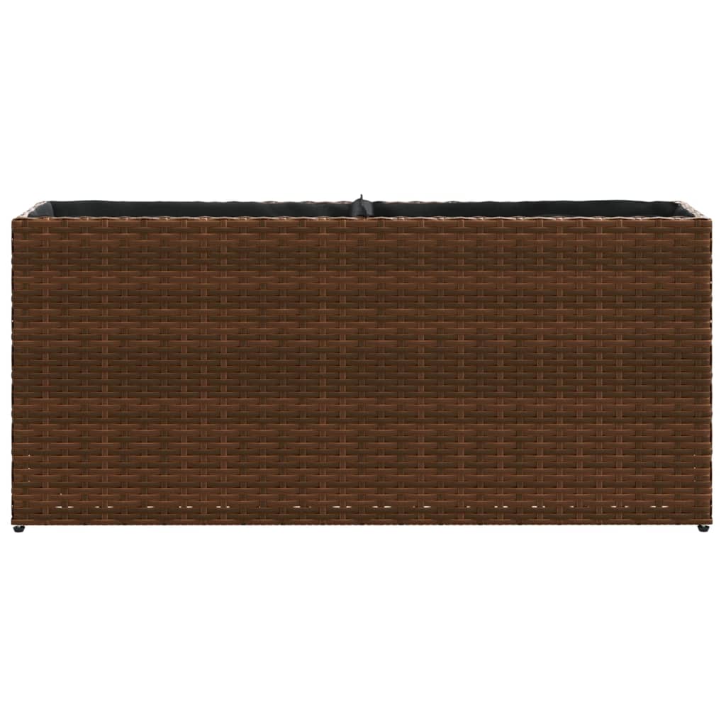 Hochbeet Mit 2 Fächern 90X20X40 Cm Poly Rattan