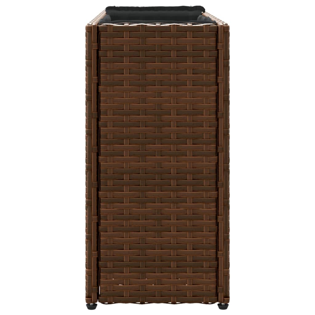 Hochbeet Mit 2 Fächern 90X20X40 Cm Poly Rattan
