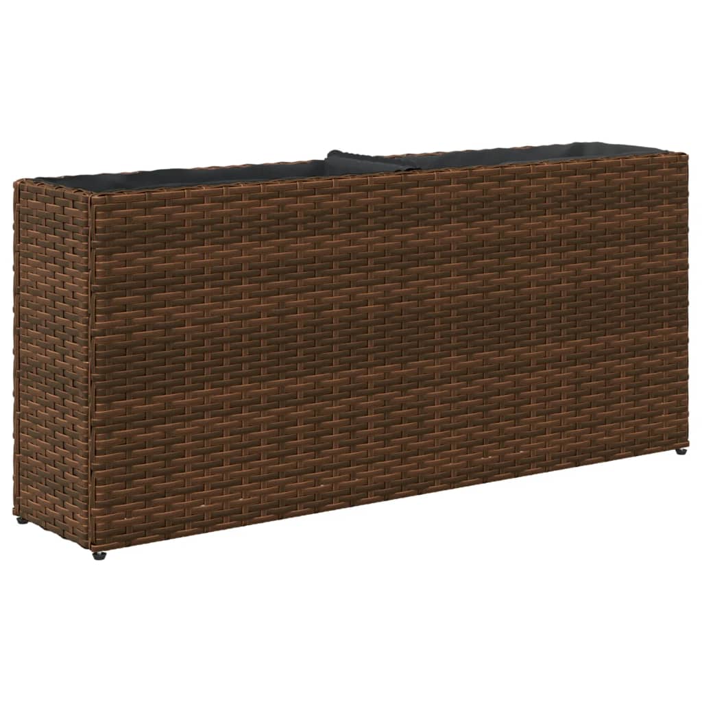 Hochbeet Mit 2 Fächern 90X20X40 Cm Poly Rattan