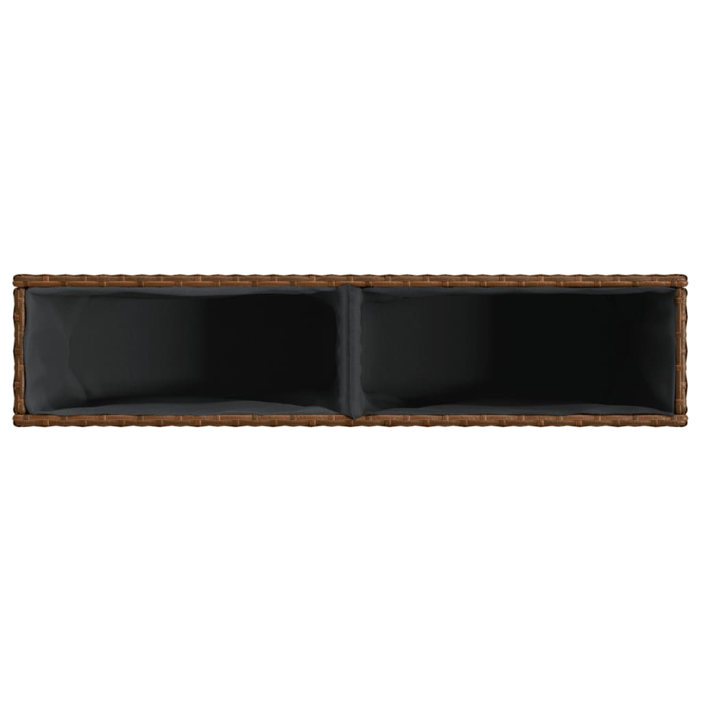 Hochbeet Mit 2 Fächern 90X20X40 Cm Poly Rattan