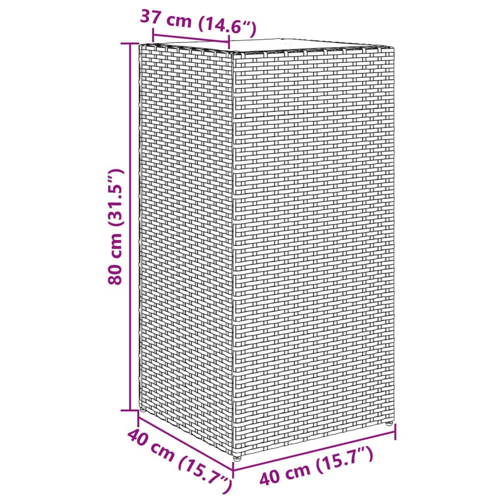 Pflanzkübel Poly Rattan