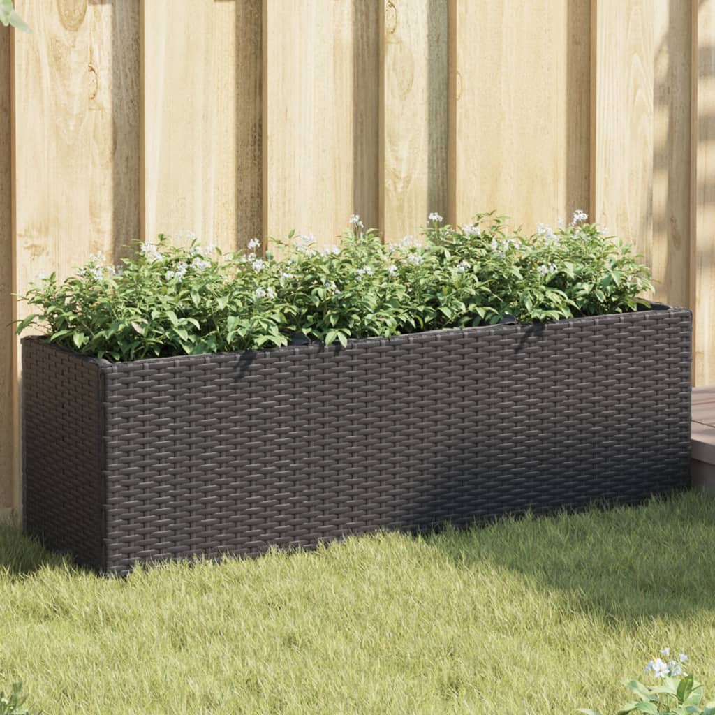 Pflanzkübel Mit Rollen 3 Töpfe Poly-Rattan