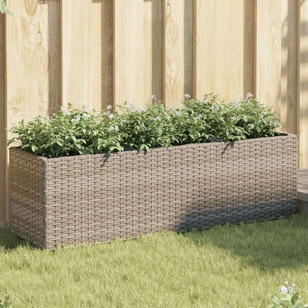 Pflanzkübel Mit Rollen 3 Töpfe Poly-Rattan