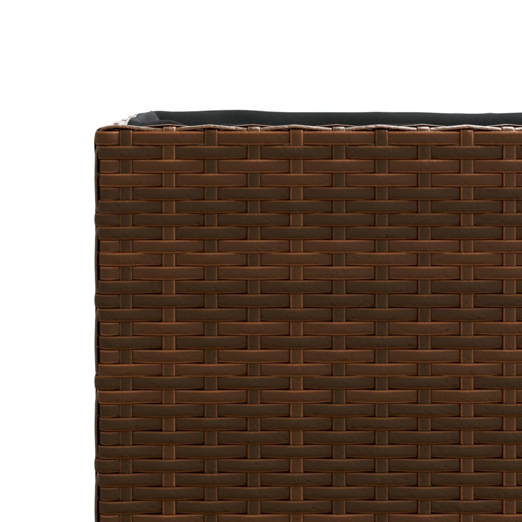 Pflanzkübel Mit Rollen 3 Töpfe Poly-Rattan