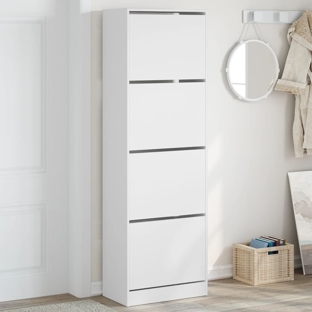 Schuhschrank 60X34X63,5 Cm Holzwerkstoff Weiß